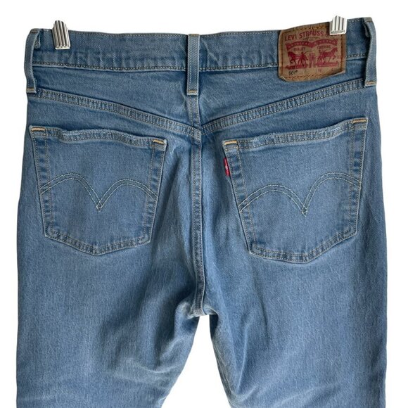 Levis 501 S Jeans Womens 27x28 Button Fly Denim Skinny Filiforme - Blue Color - Picture 5 of 13
